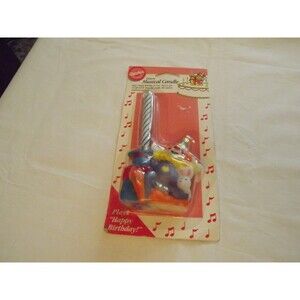 Vintage Wilton 1995 Musical Novelty Candle Clown NOS Sealed Happy Birthday